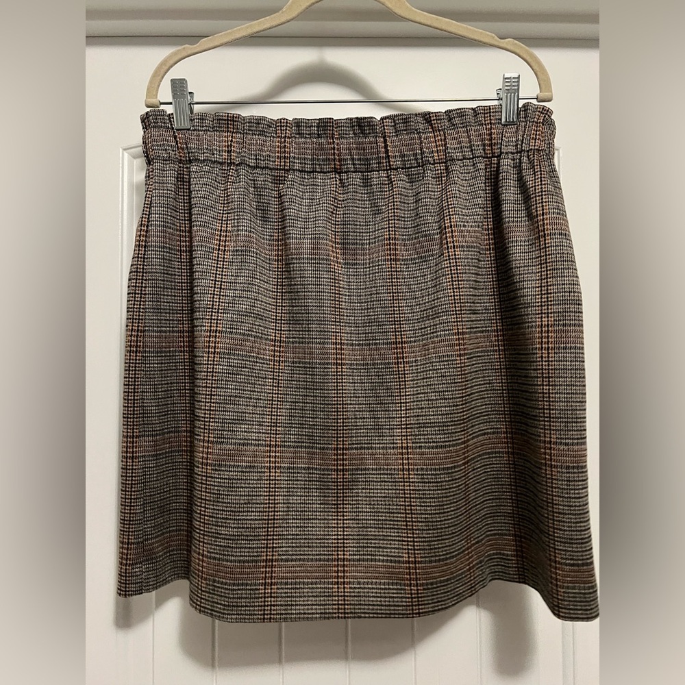 LOFT Plaid Mini Skirt Women’s Large | Fall Office Preppy Style Academia Chic - Picture 2 of 8